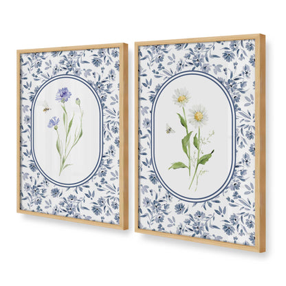 [Color:American Maple], Picture of art in a American Maple frame at an angle