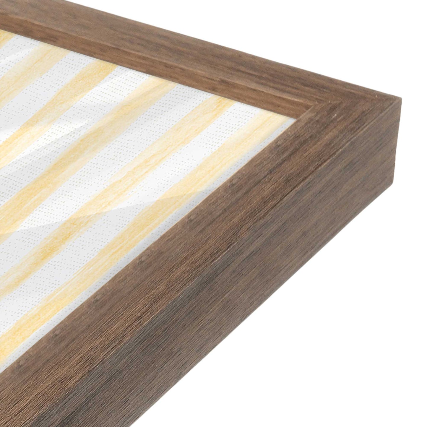 [Color:Walnut], Picture of art in a Walnut frame of the corner