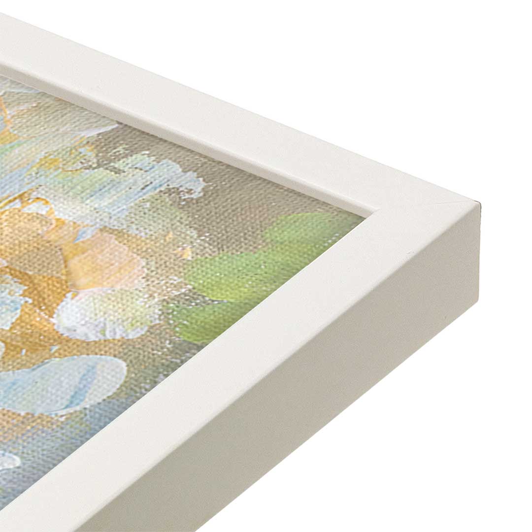 [Color:Opaque White], Picture of art in a Opaque White frame of the corner