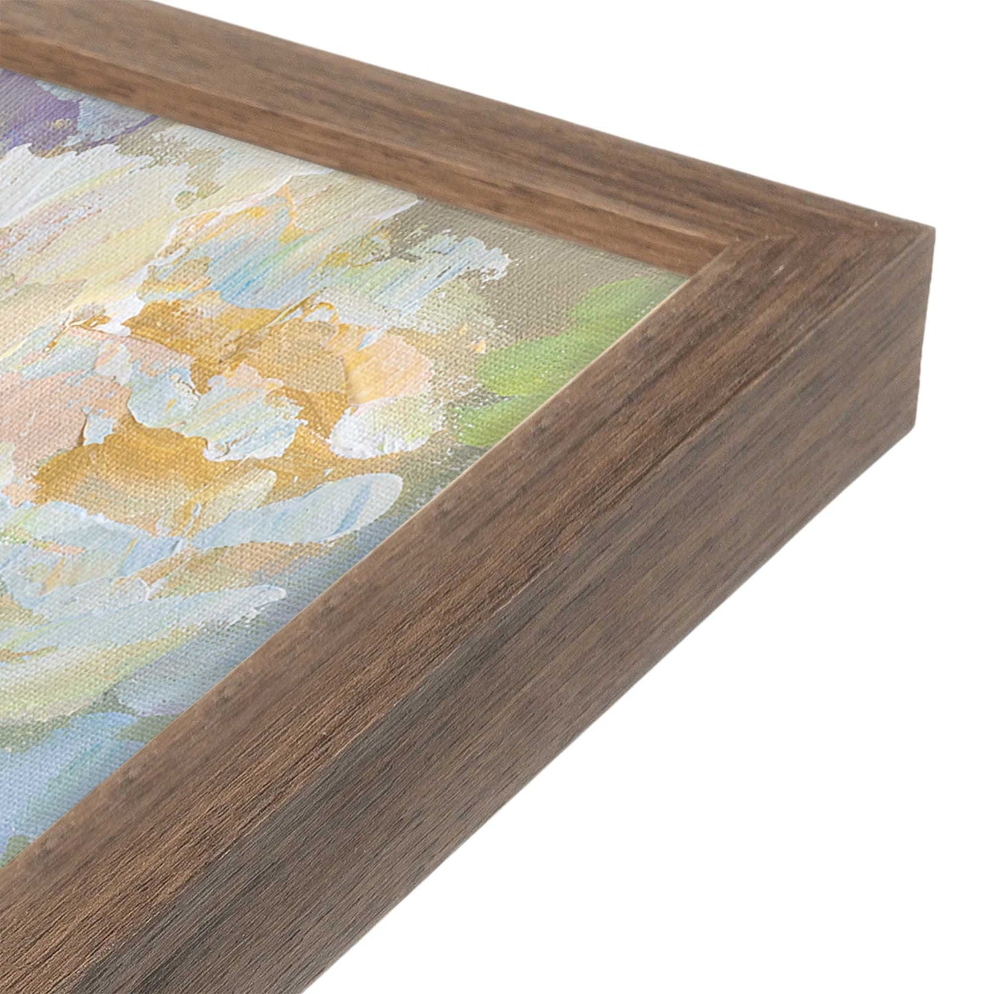 [Color:Walnut], Picture of art in a Walnut frame of the corner