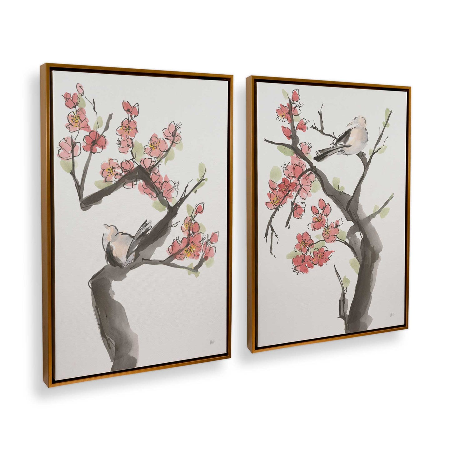 [Color:Polished Gold], Picture of art in a Polished Gold frame at an angle