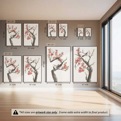 Quiet Spring Perch, Set of 2 Canvas Prints