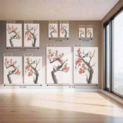 Quiet Spring Perch, Set of 2 Canvas Prints