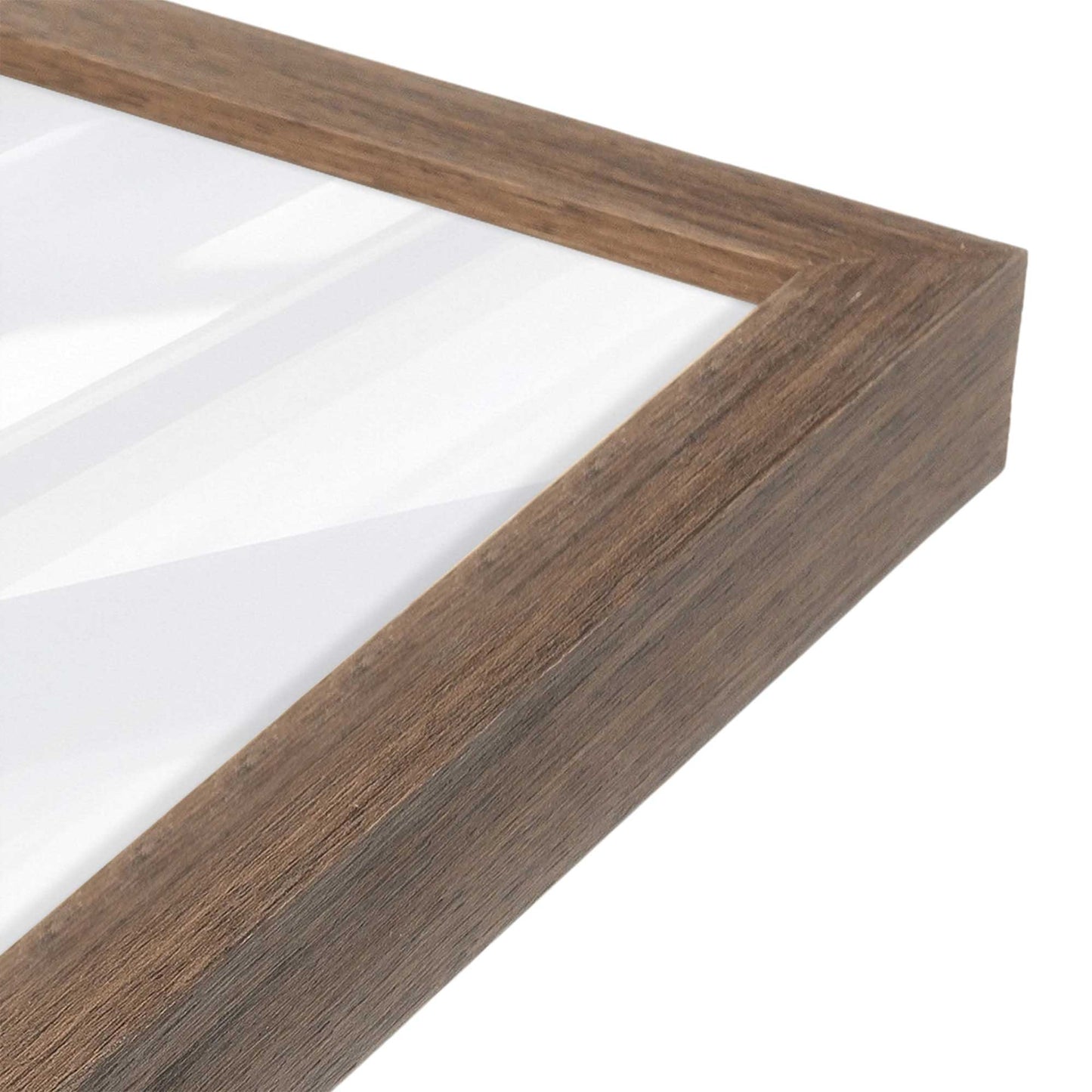 [Color:Walnut], Picture of art in a Walnut frame of the corner