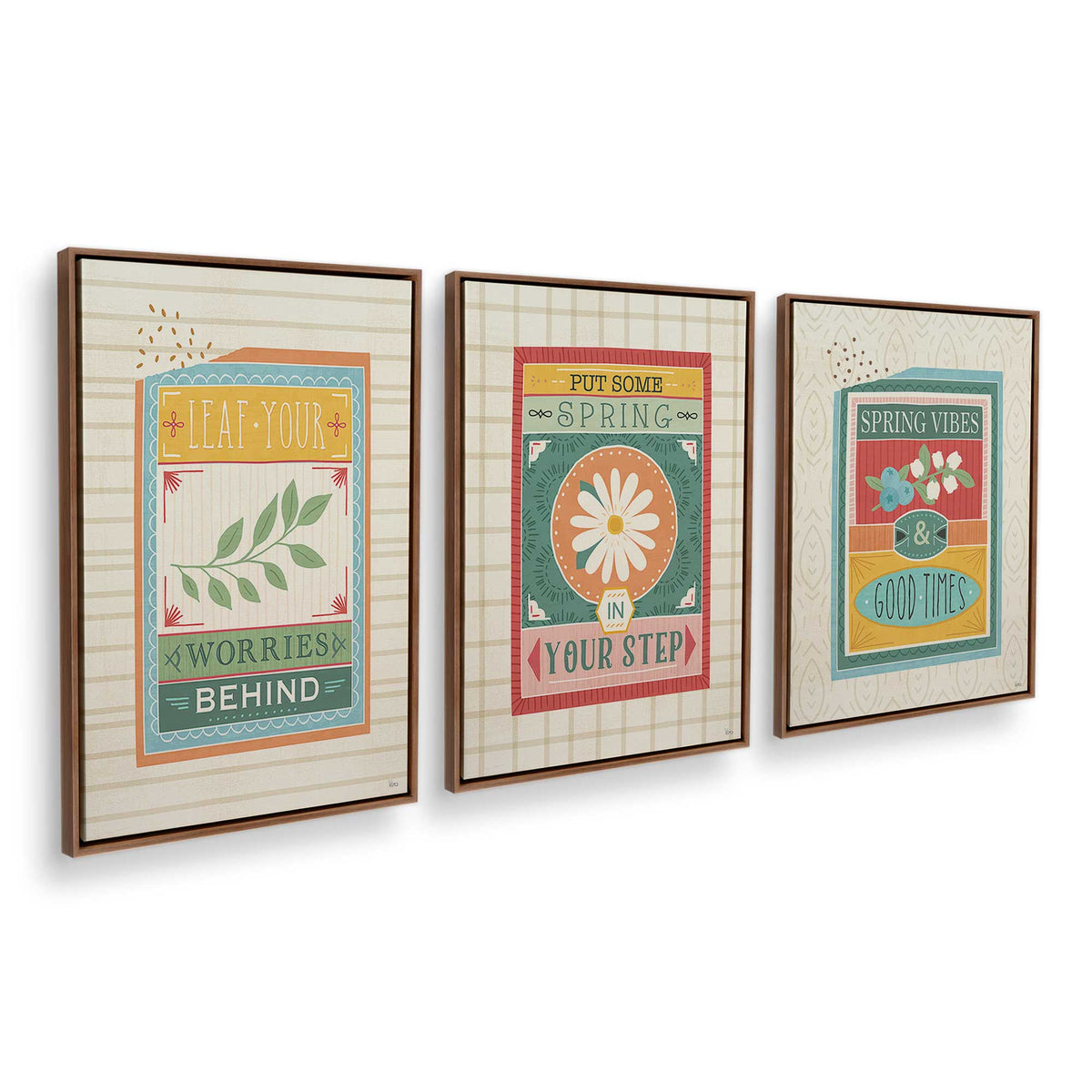 [Color:Walnut], Picture of art in a Walnut frame at an angle