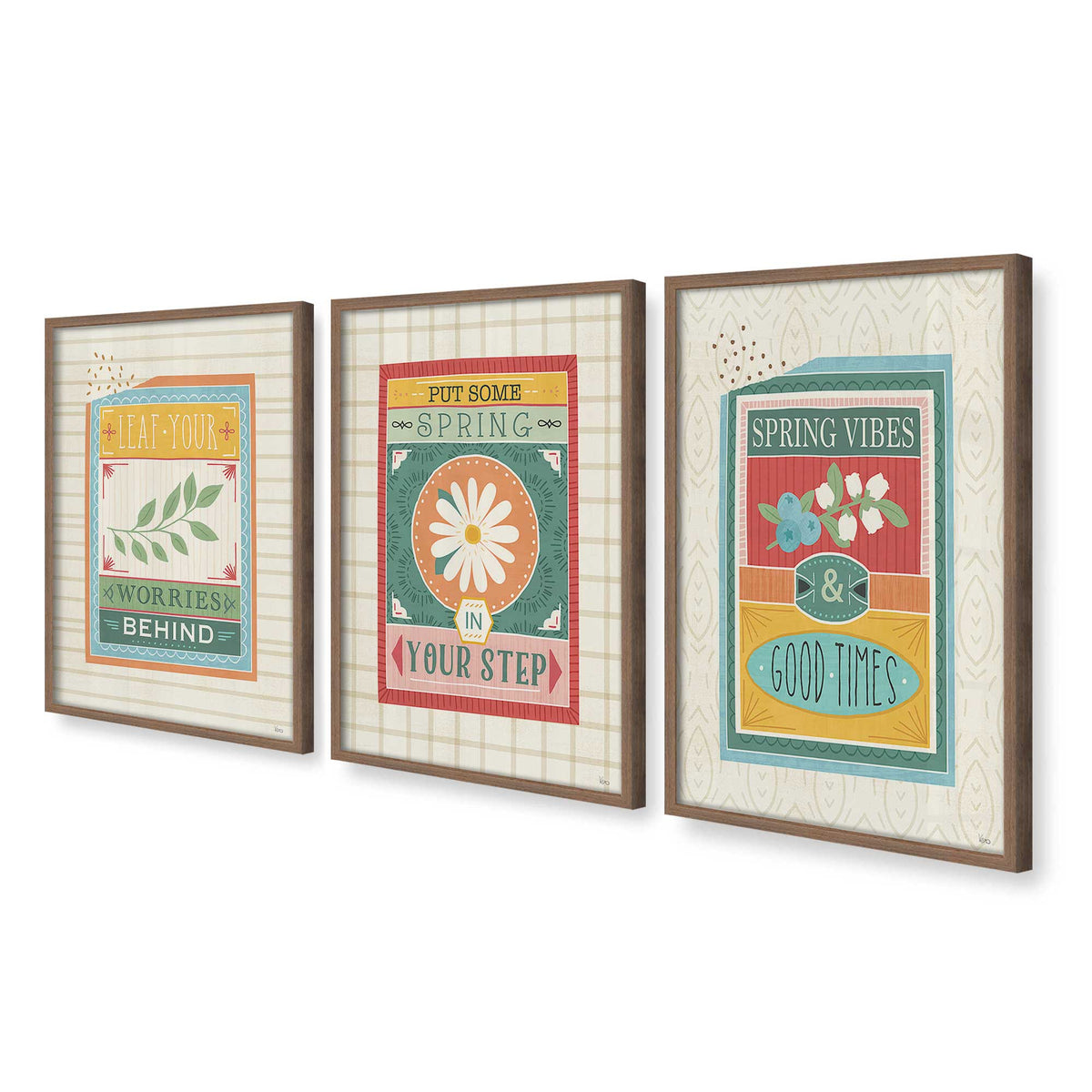 [Color:Walnut], Picture of art in a Walnut frame at an angle
