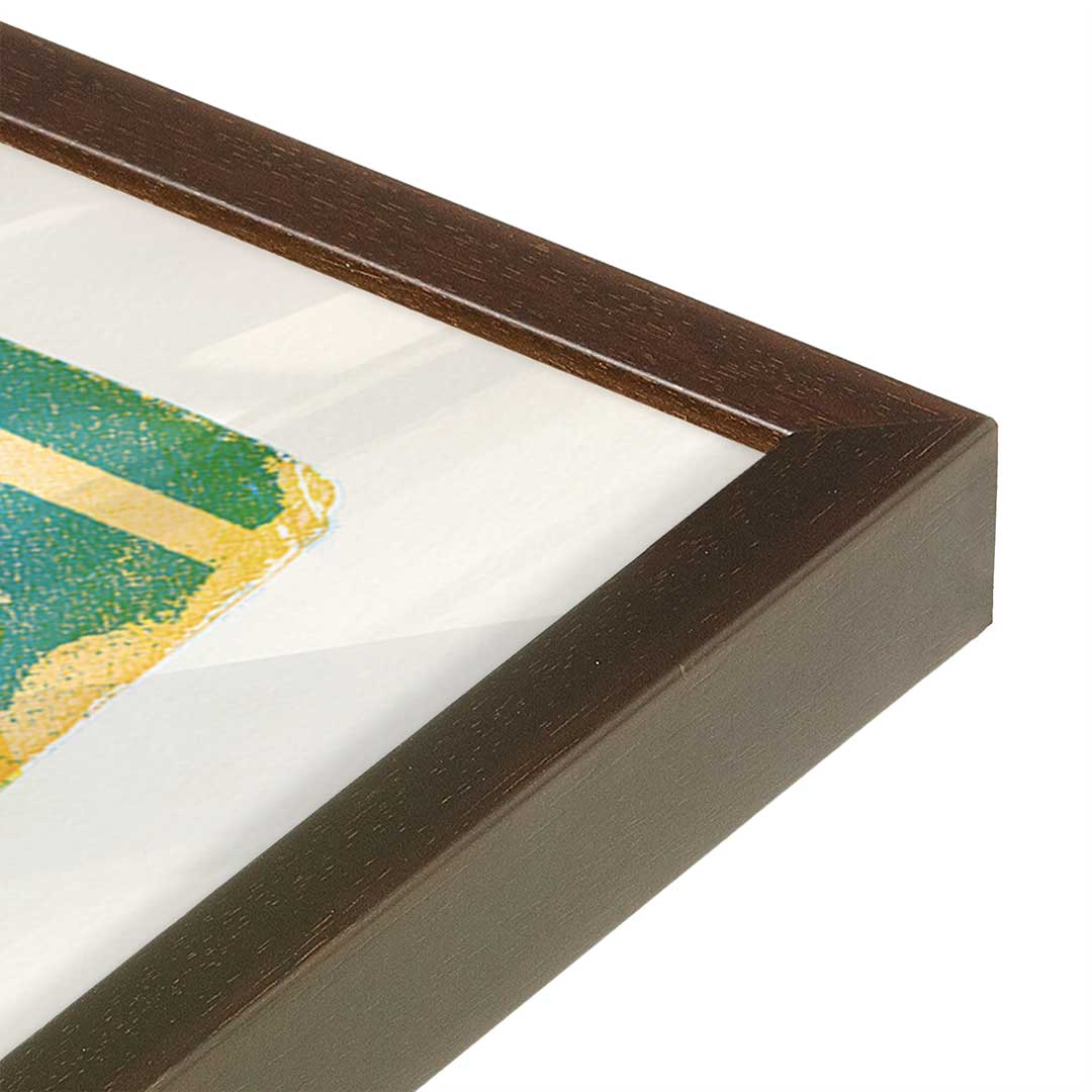 [Color:Belvinder Brown], Picture of art in a Belvinder Brown frame of the corner