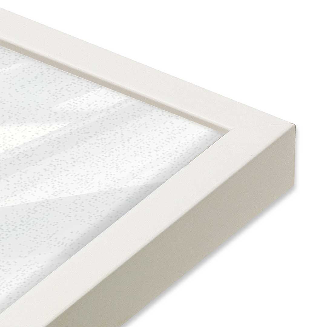 [Color:Opaque White], Picture of art in an Opaque White frame of the corner