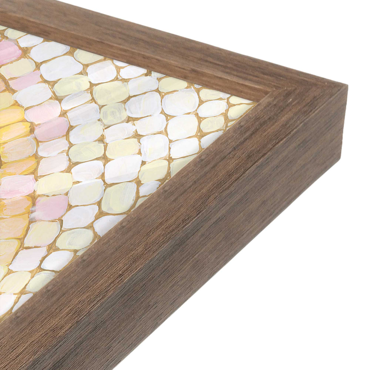[Color:Walnut], Picture of art in a Walnut frame of the corner