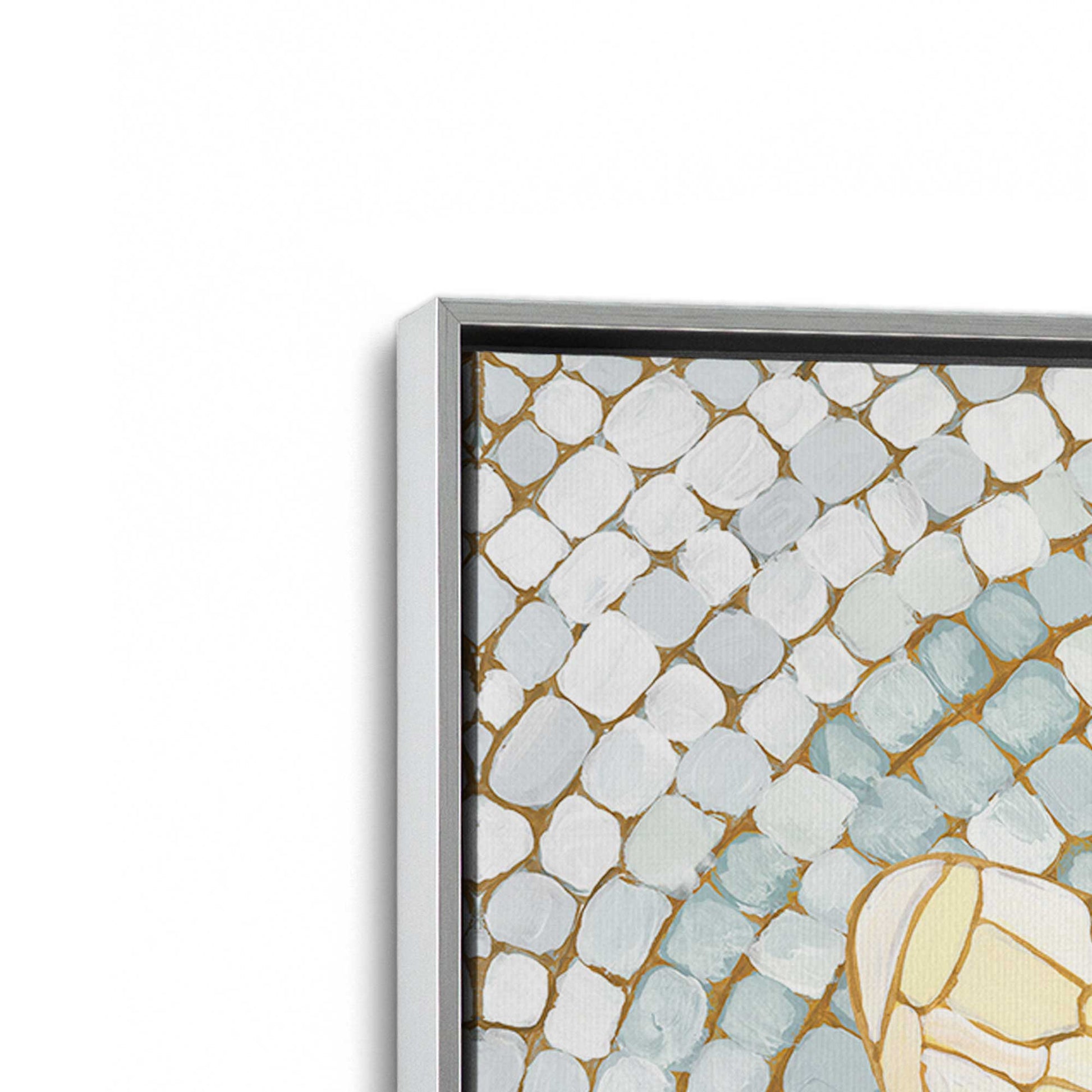 [Color:Polished Chrome], Picture of art in a Polished Chrome frame at an angle