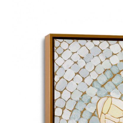 [Color:Polished Gold], Picture of art in a Polished Gold frame at an angle
