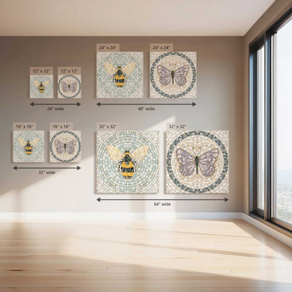 Mosaic Wings II, Set of 2 Canvas Prints