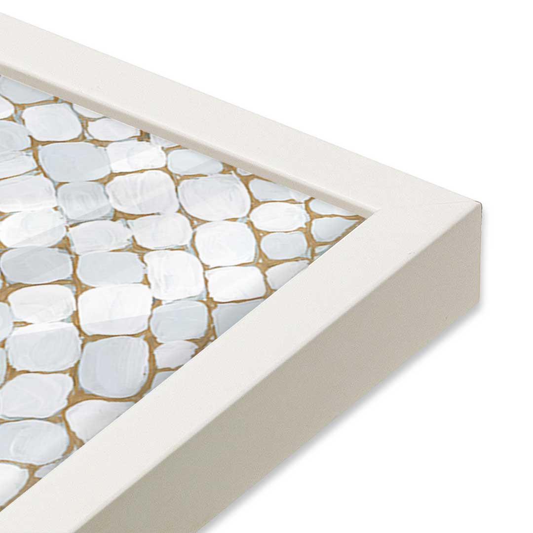 [Color:Opaque White], Picture of art in an Opaque White frame of the corner