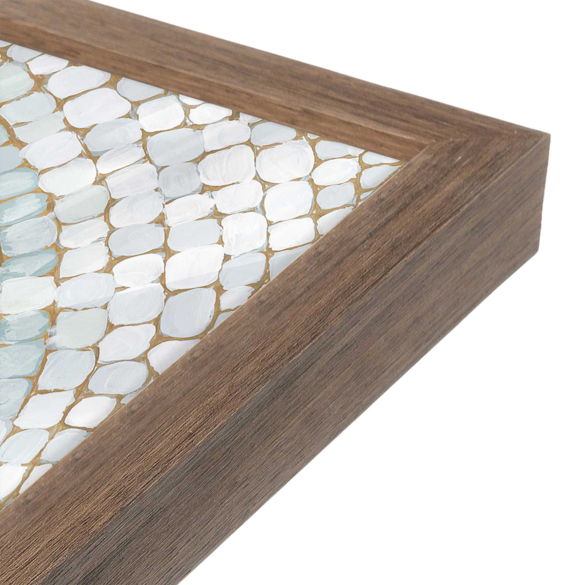 [Color:Walnut], Picture of art in a Walnut frame of the corner