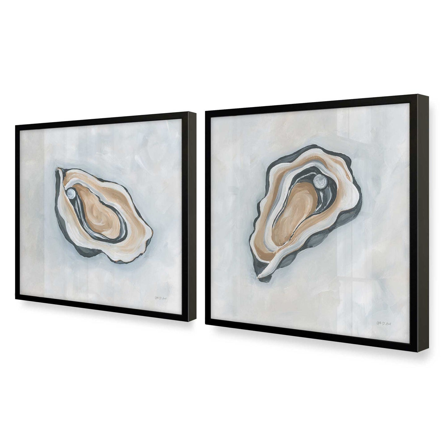 [Color:Satin Black], Picture of art in a Satin Black frame at an angle
