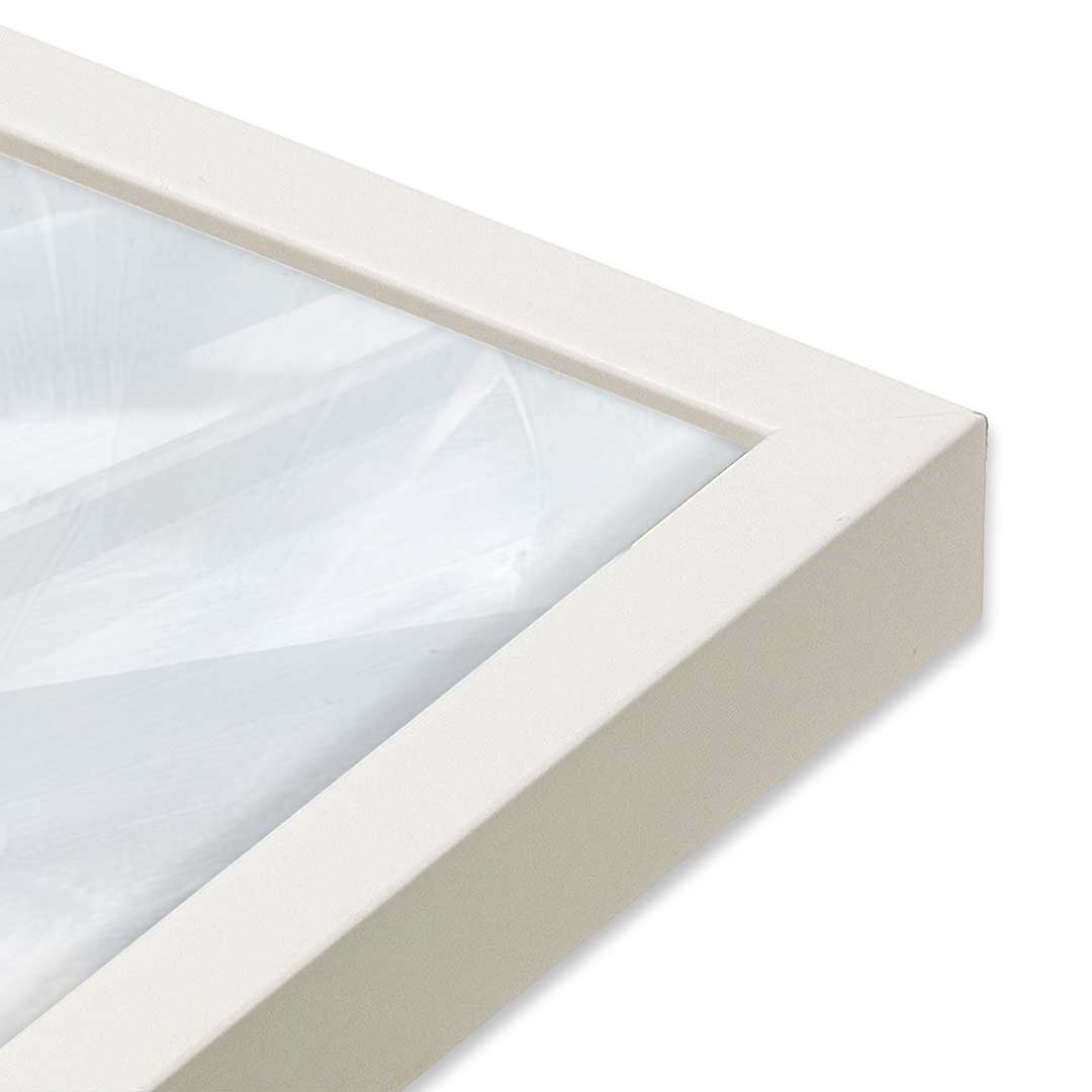 [Color:Opaque White], Picture of art in an Opaque White frame of the corner