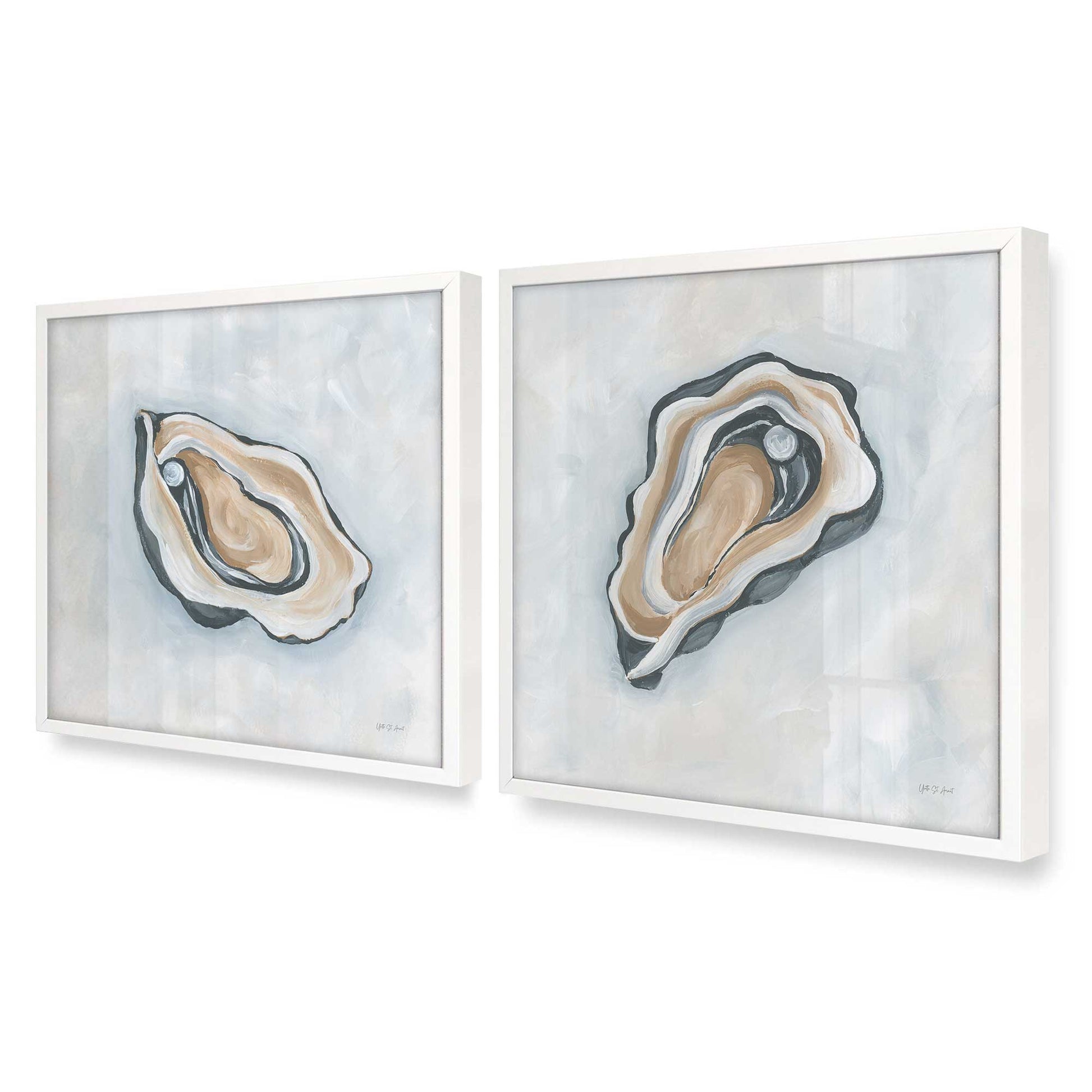 [Color:Opaque White], Picture of art in an Opaque White frame at an angle