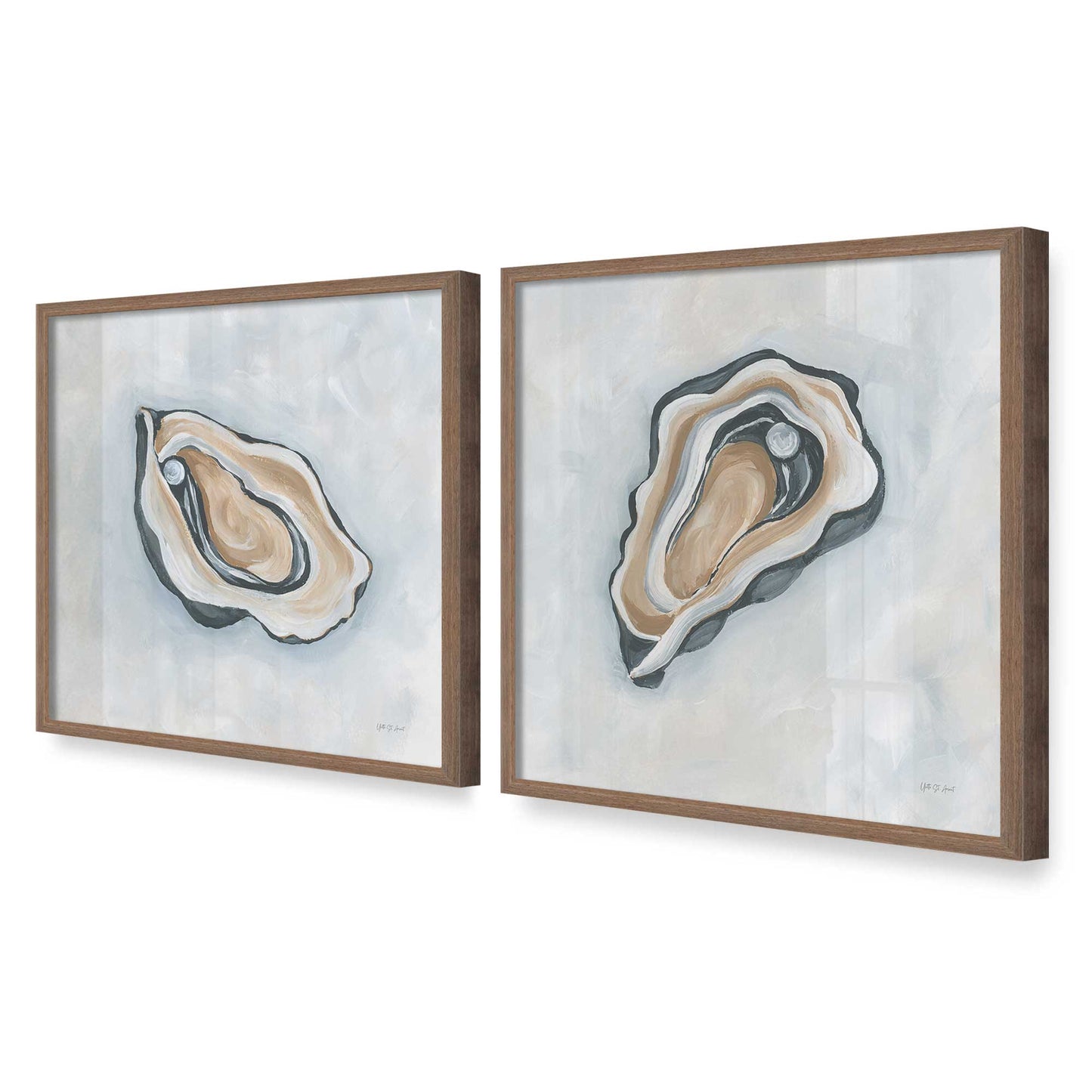 [Color:Walnut], Picture of art in a Walnut frame at an angle
