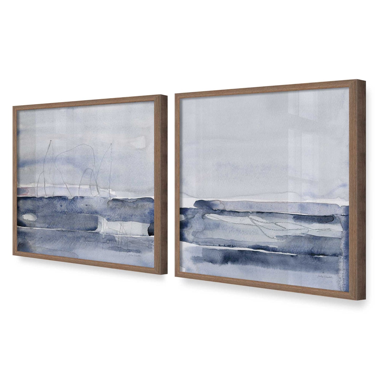[Color:Walnut], Picture of art in a Walnut frame at an angle