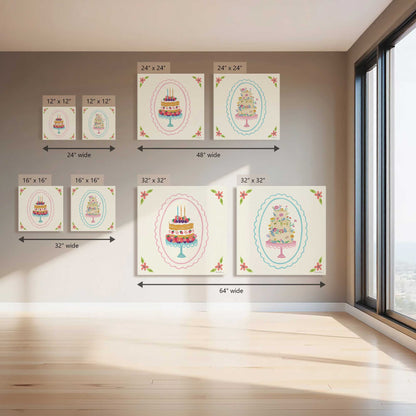 Sweet Slice Party, Set of 2 Canvas Prints