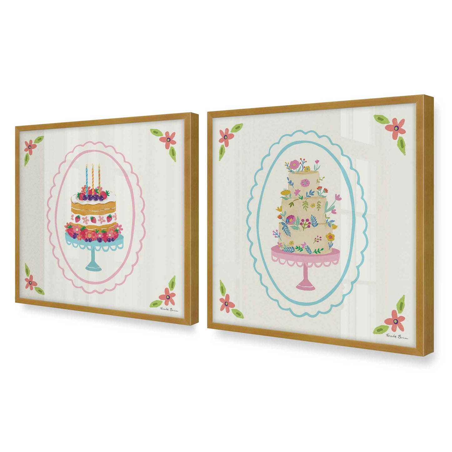 [Color:Polished Gold], Picture of art in a Polished Gold frame of the corner