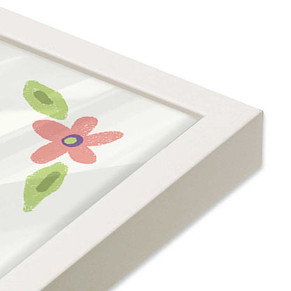 [Color:Opaque White], Picture of art in an Opaque White frame of the corner