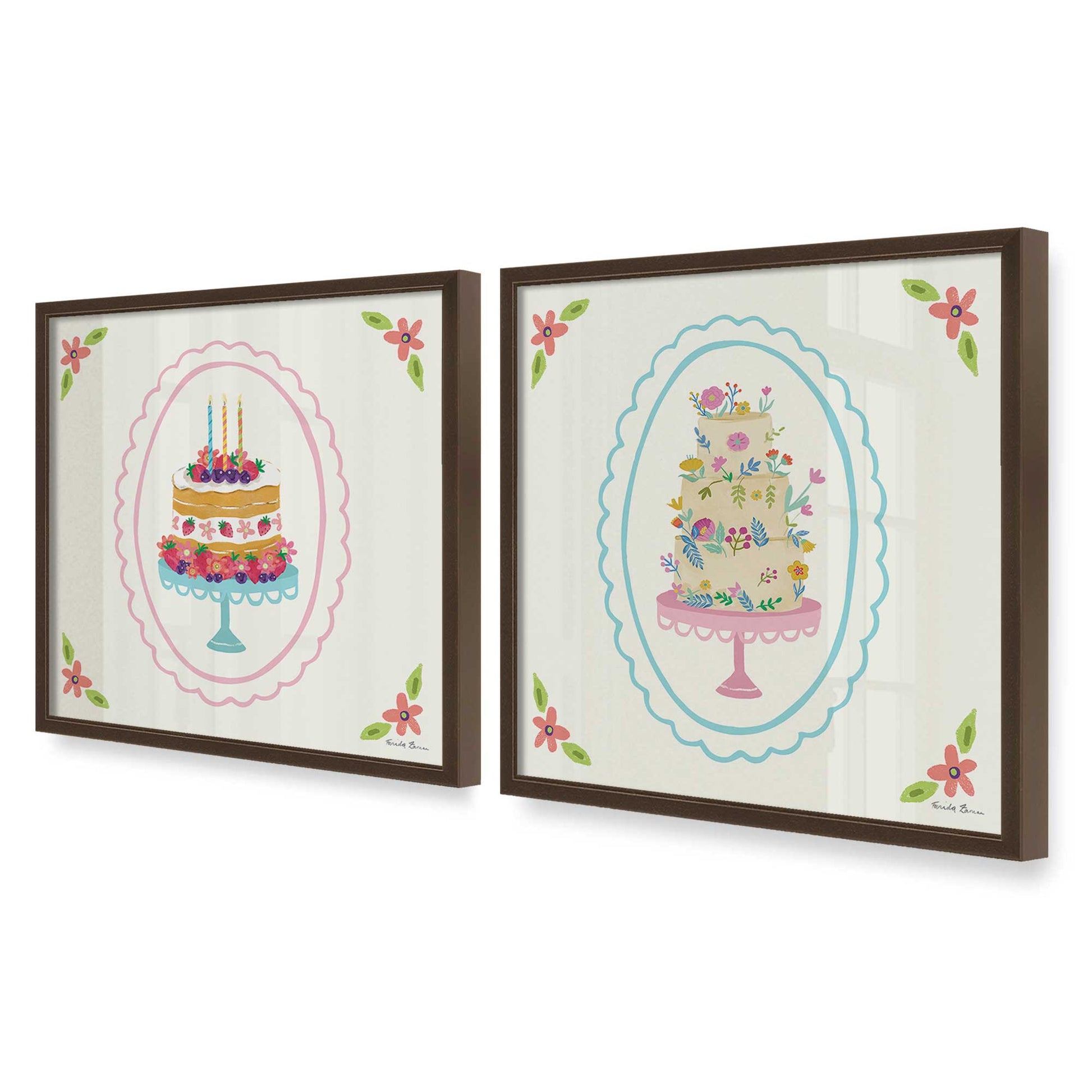 [Color:Belvinder Brown], Picture of art in a Belvinder Brown frame at an angle