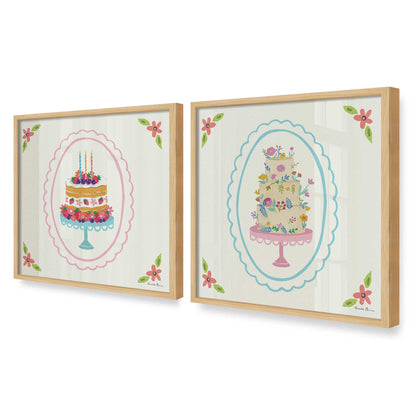 [Color:American Maple], Picture of art in an American Maple frame at an angle