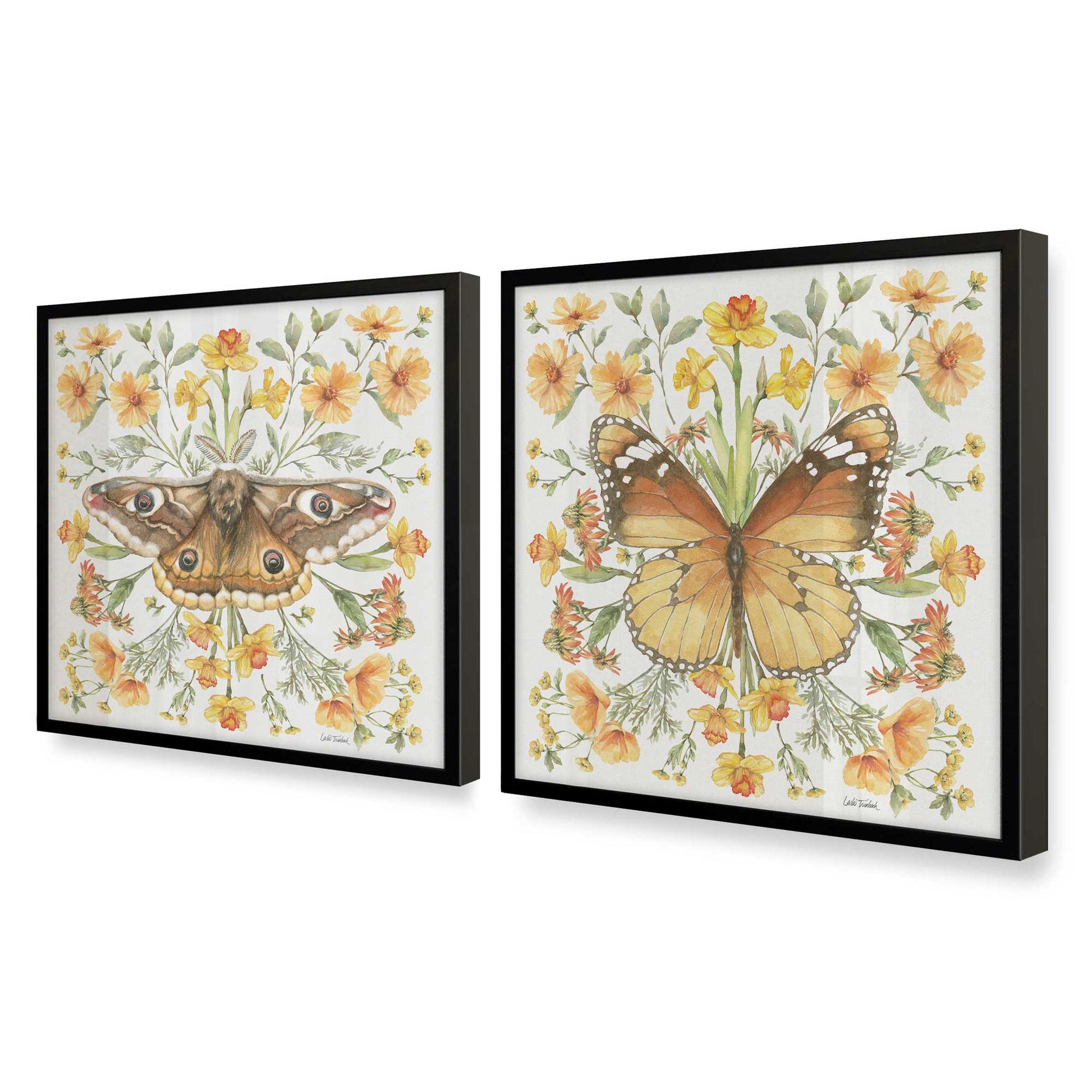 [Color:Satin Black], Picture of art in a Satin Black frame at an angle