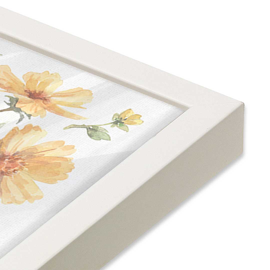 [Color:Opaque White], Picture of art in an Opaque White frame of the corner