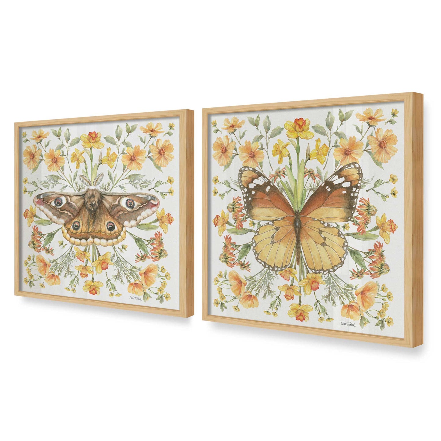 [Color:American Maple], Picture of art in an American Maple frame at an angle