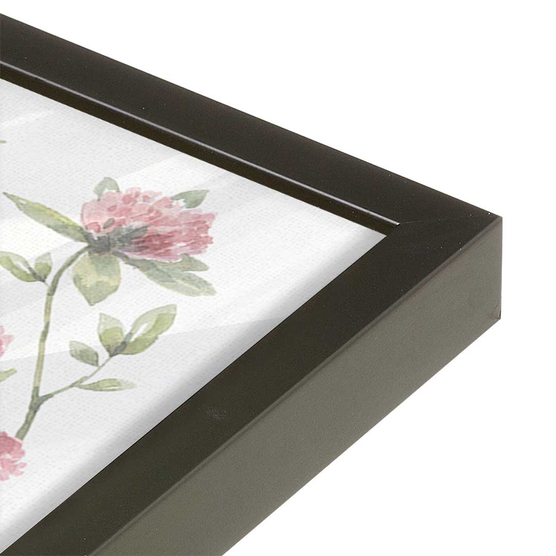 [Color:Satin Black], Picture of art in a Satin Black frame of the corner