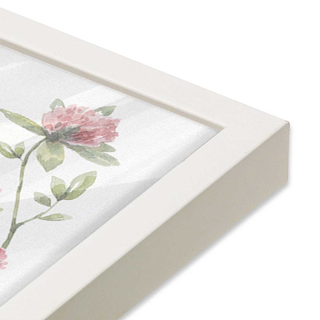 [Color:Opaque White], Picture of art in an Opaque White frame of the corner