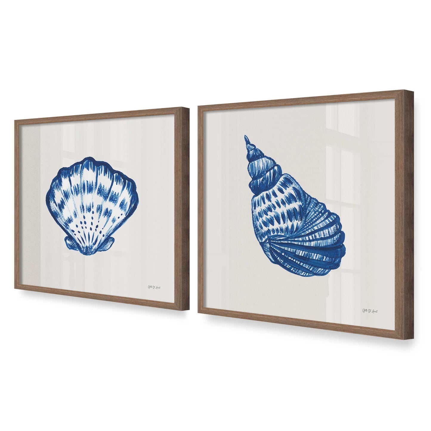 [Color:Walnut], Picture of art in a Walnut frame at an angle