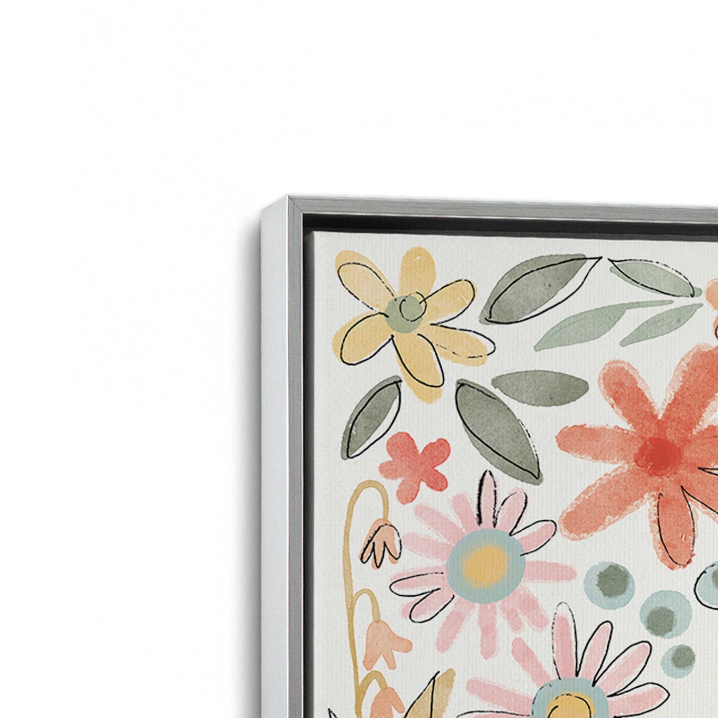 [Color:Polished Chrome], Picture of art in a Polished Chrome frame at an angle