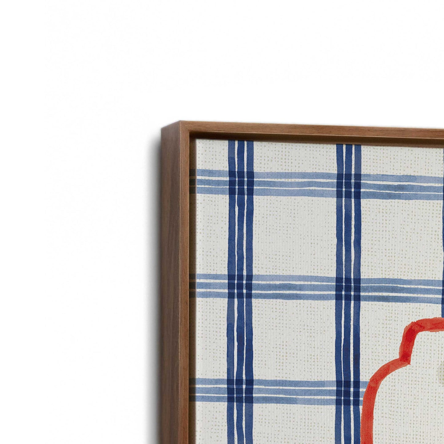 [Color:Walnut], Picture of art in a Walnut frame at an angle