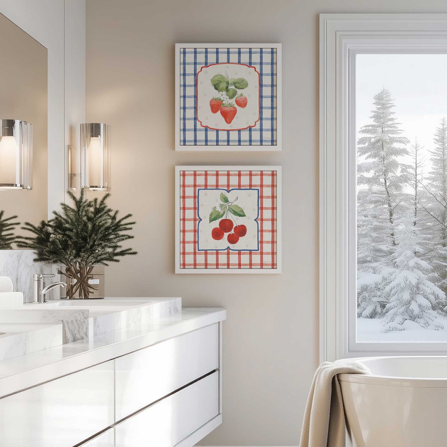 [Color:Opaque White], Picture of art in an Opaque White frame