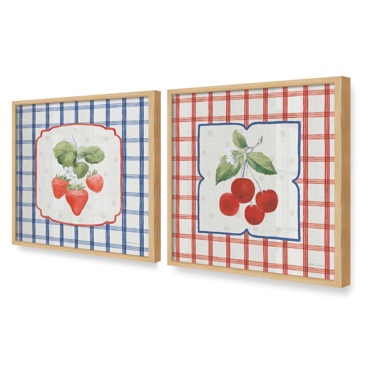 [Color:American Maple], Picture of art in an American Maple frame at an angle