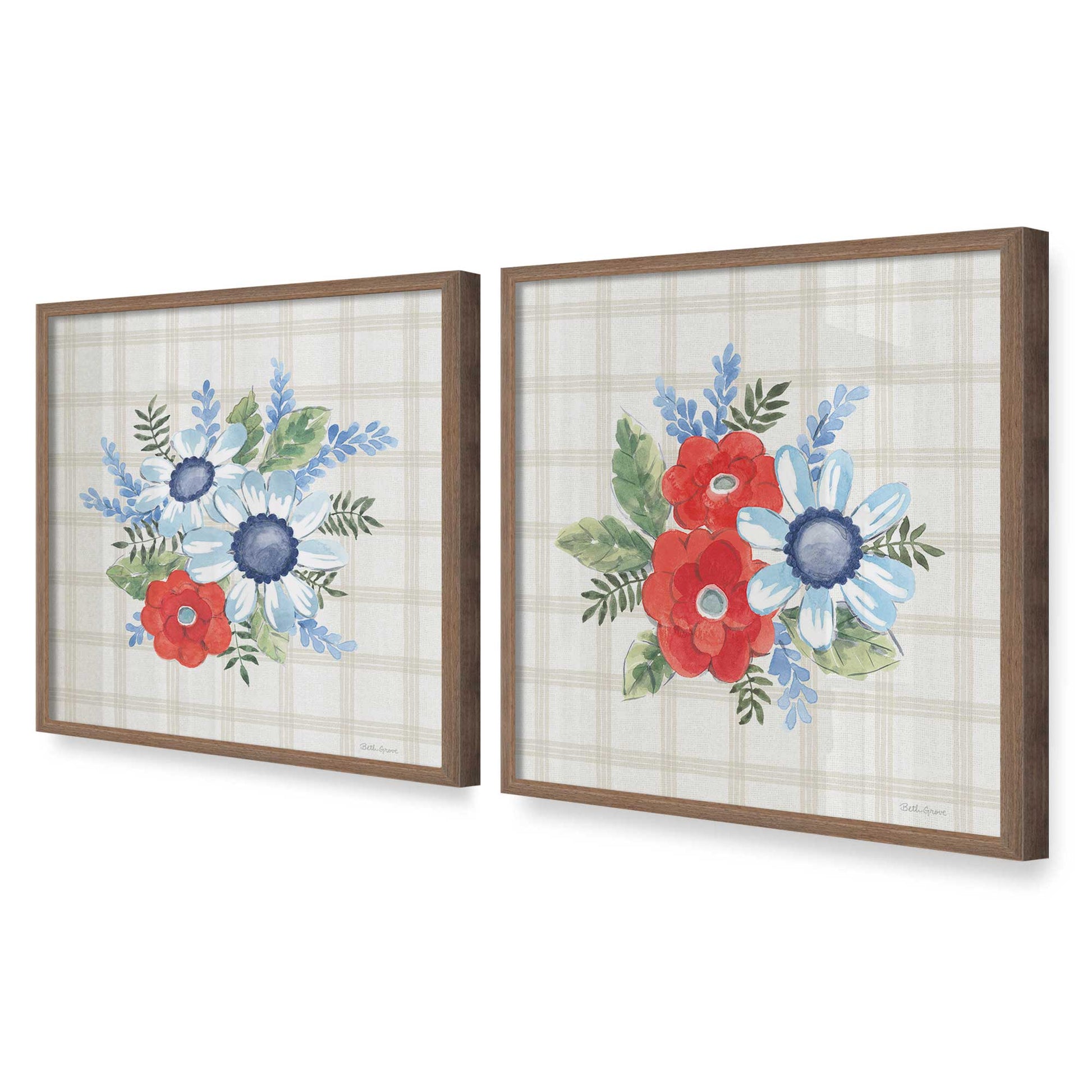 [Color:Walnut], Picture of art in a Walnut frame at an angle