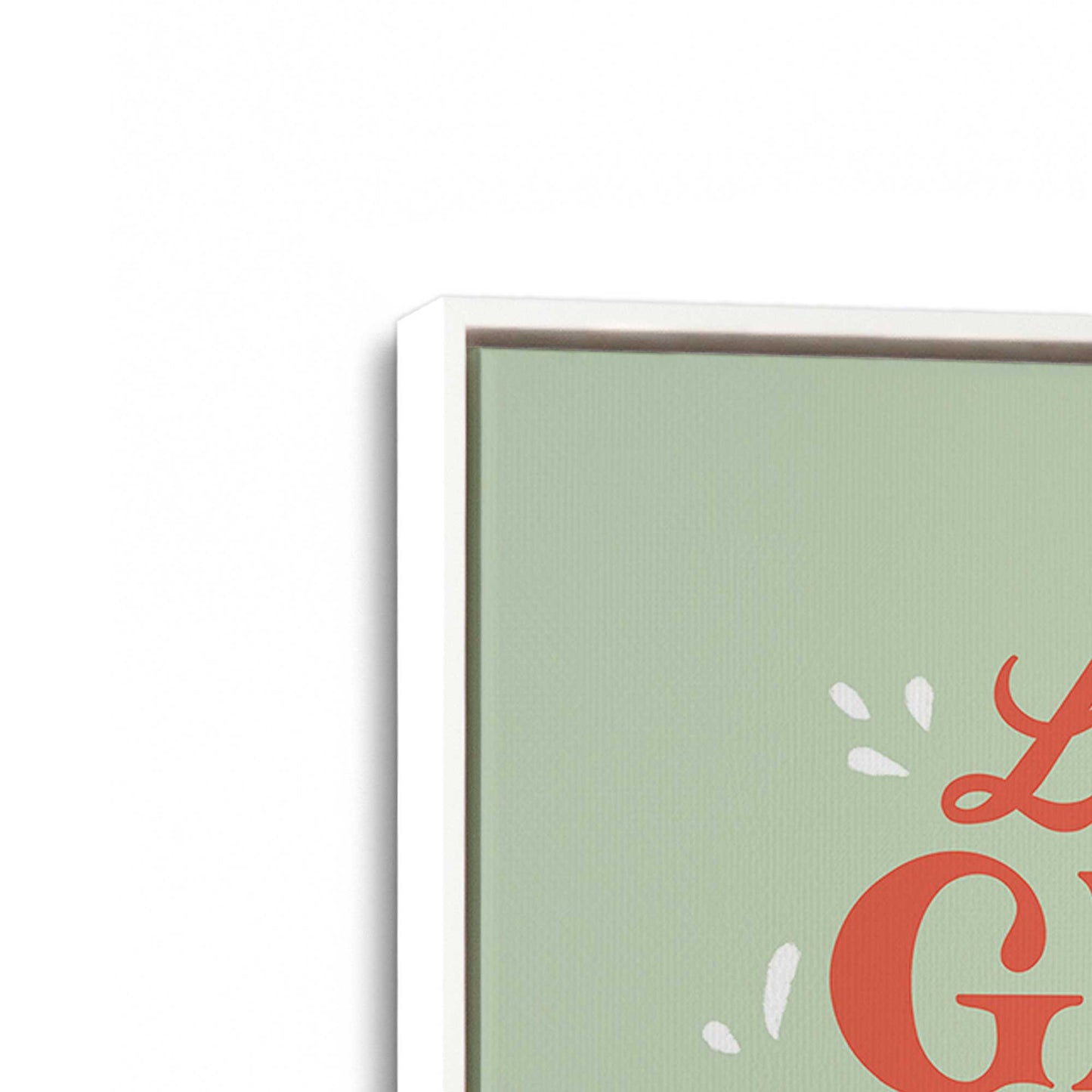 [Color:Opaque White], Picture of art in a White frame at an angle