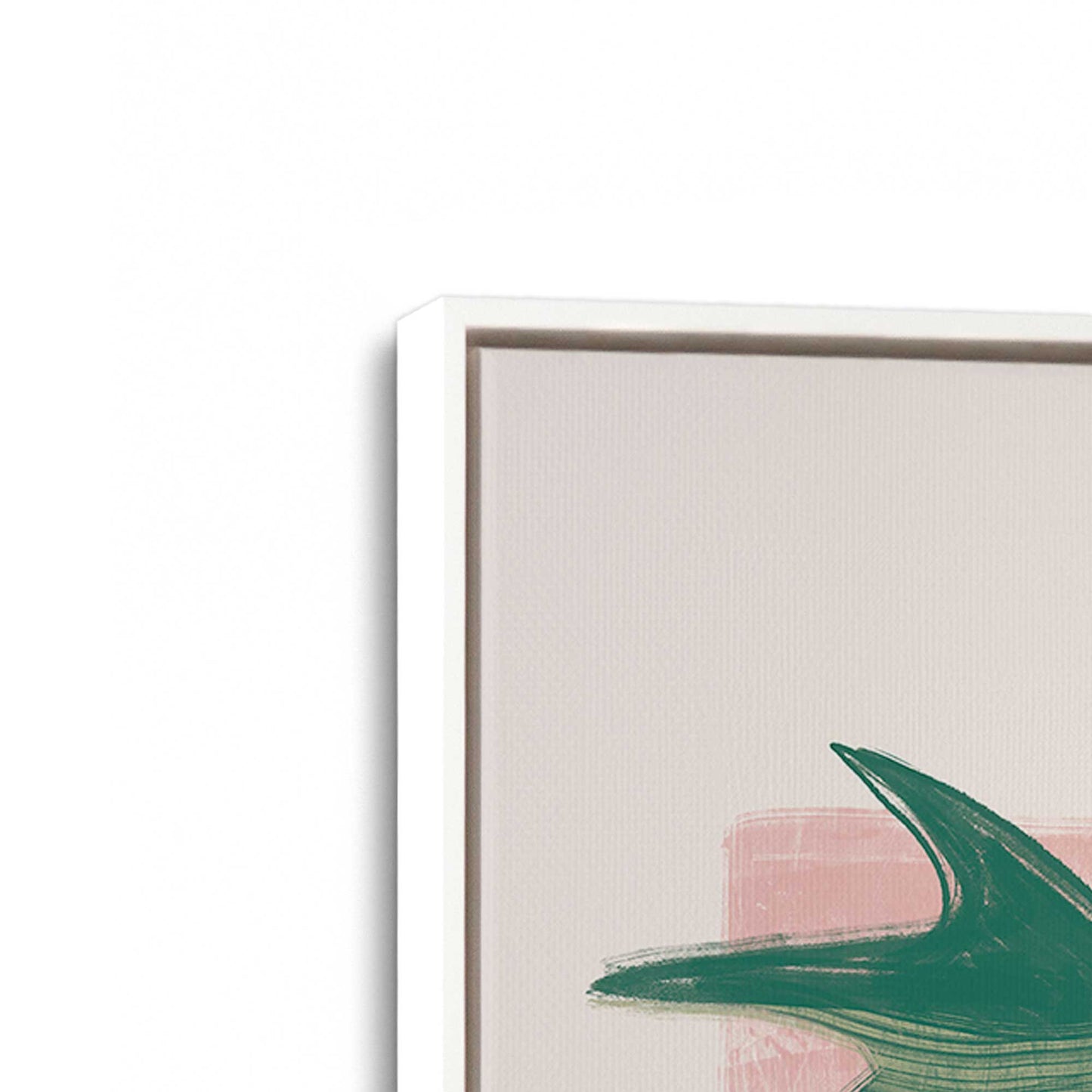 [Color:Opaque White], Picture of art in a White frame at an angle