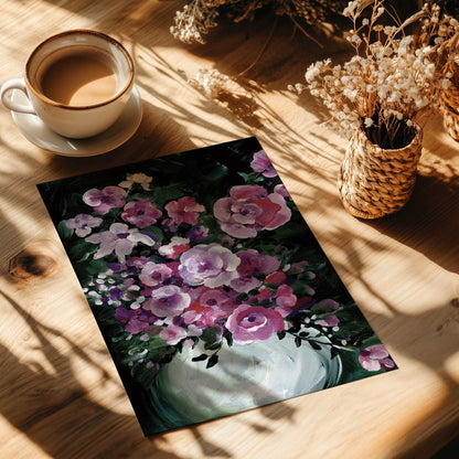 Purple Bouquet in a Vase I Art Print