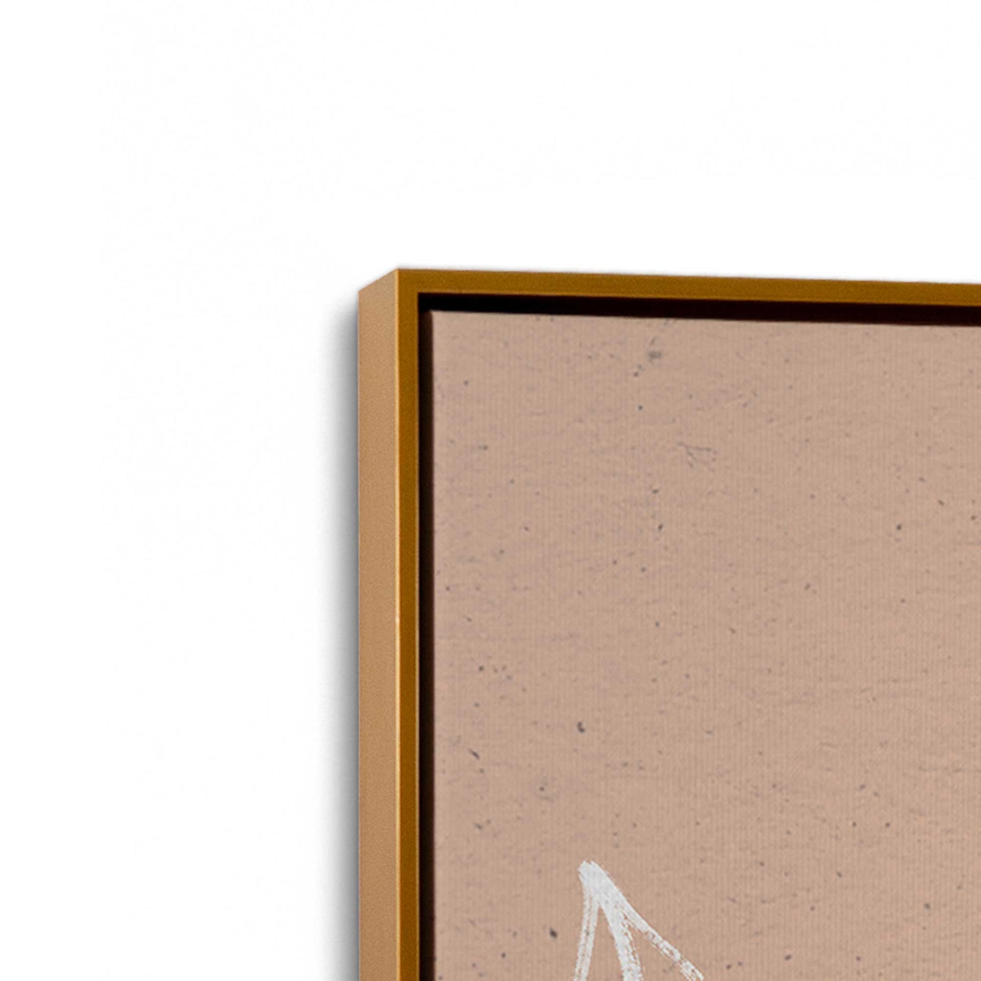 [Color:Polished Gold], Picture of art in a Polished Gold frame at an angle