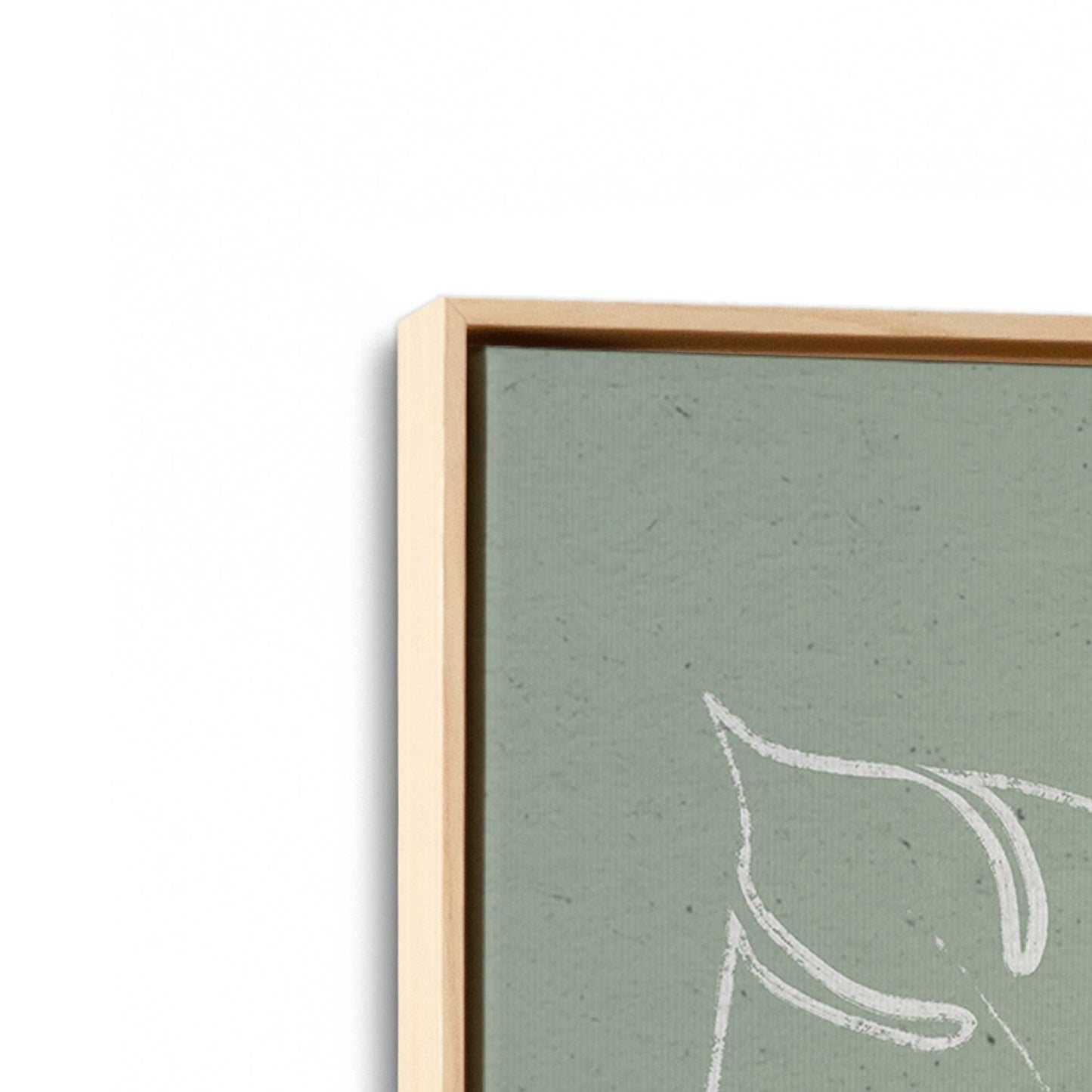 [Color:American Maple], Picture of art in a American Maple frame at an angle