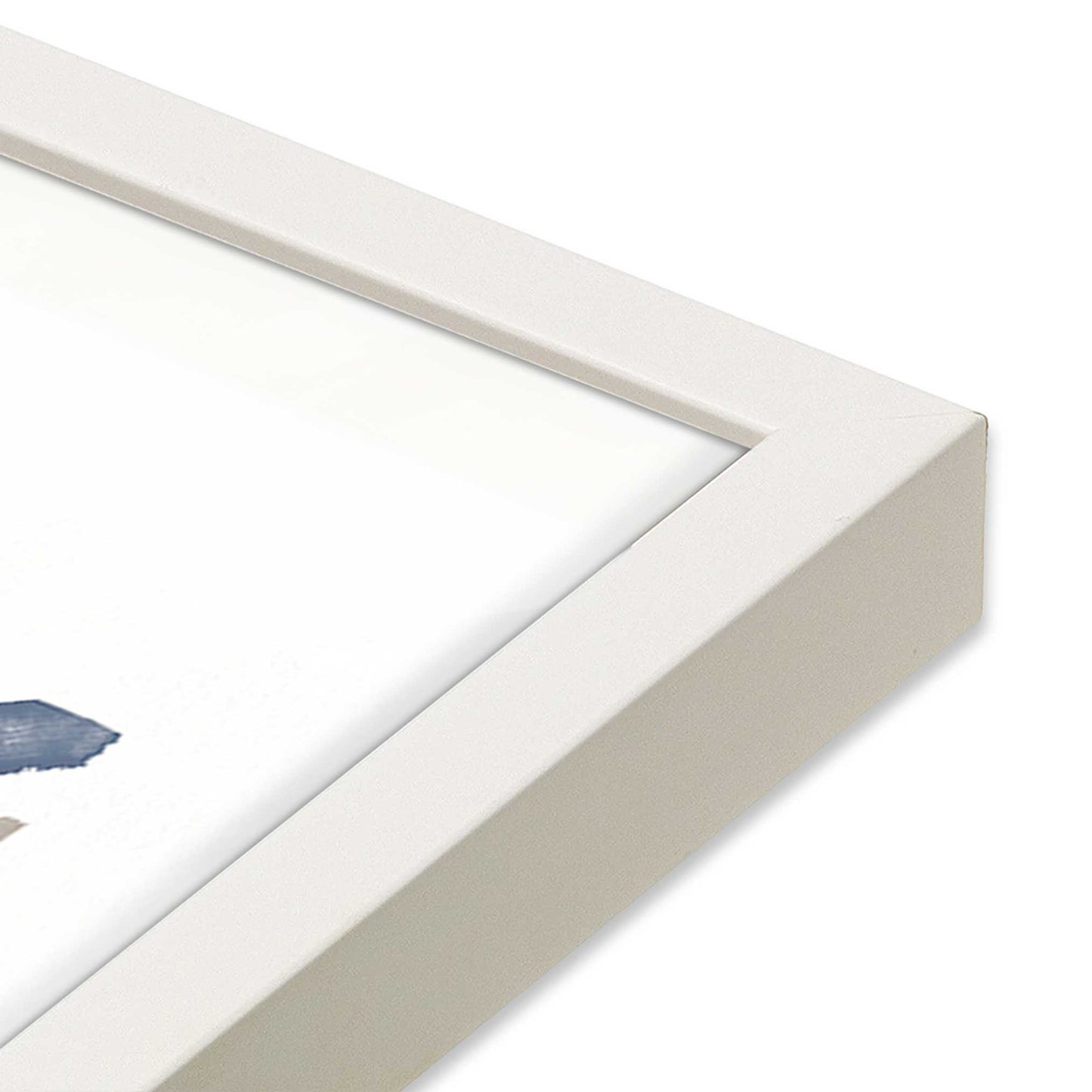 [Color:Opaque White], Picture of art in a Opaque White frame at an angle