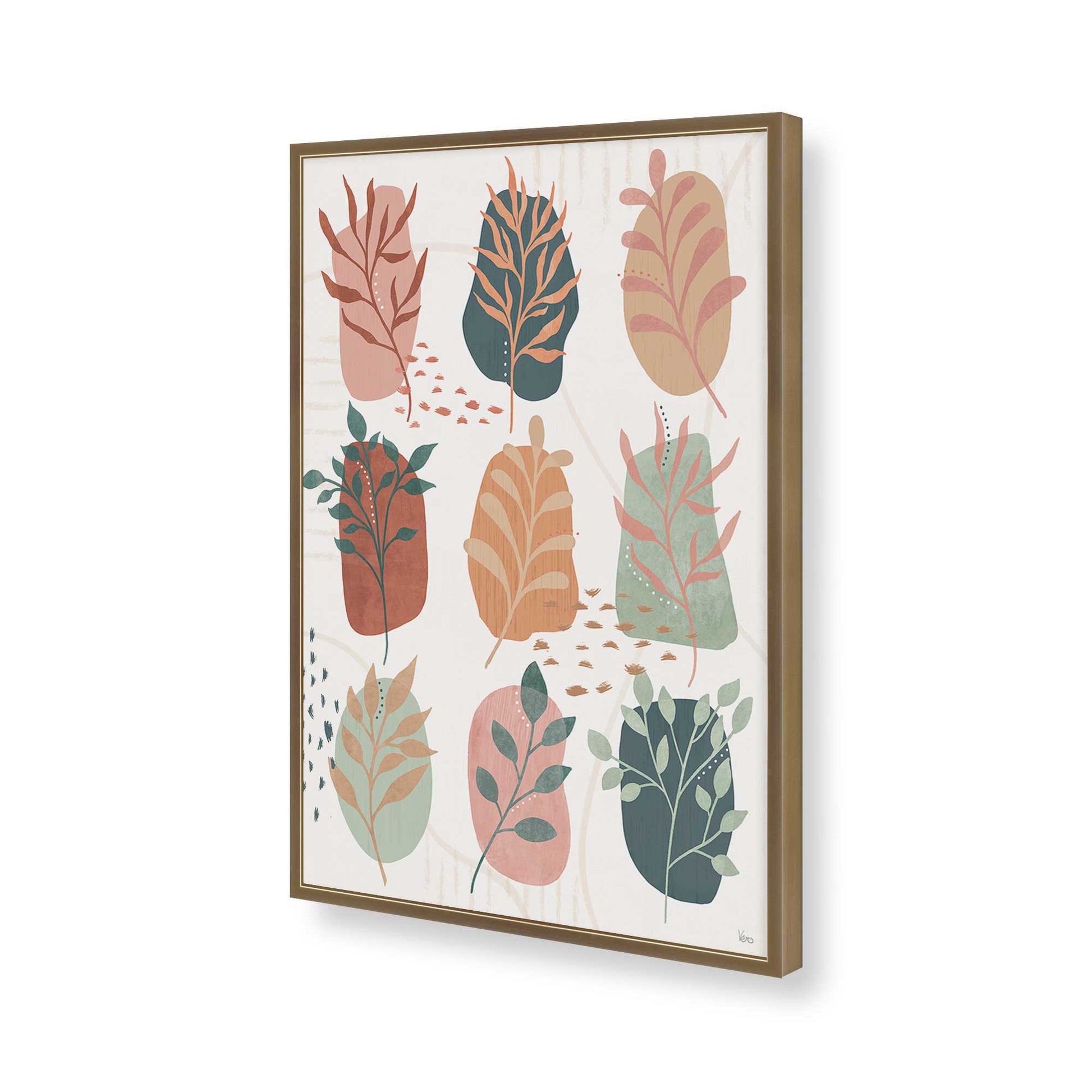 [Color:Brushed Gold], Picture of art in a Brushed Gold frame of the corner