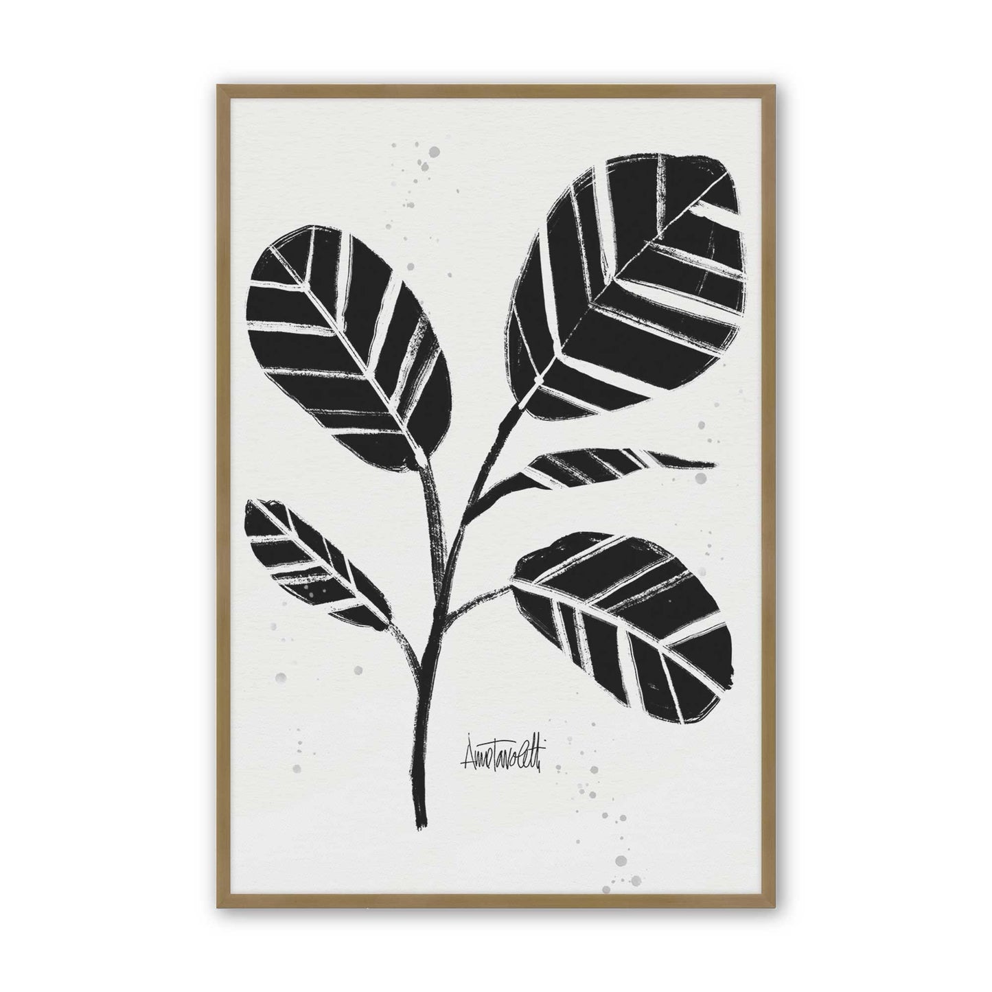 [Color:Brushed Gold], Picture of art in a Brushed Gold frame