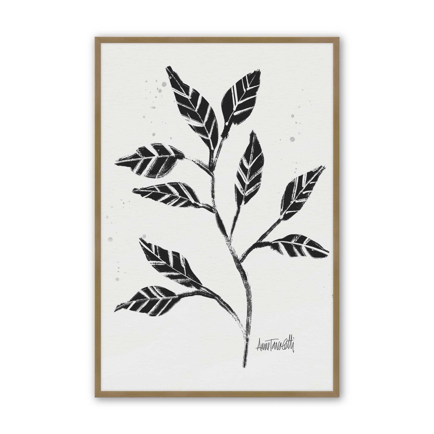 [Color:Brushed Gold], Picture of art in a Brushed Gold frame