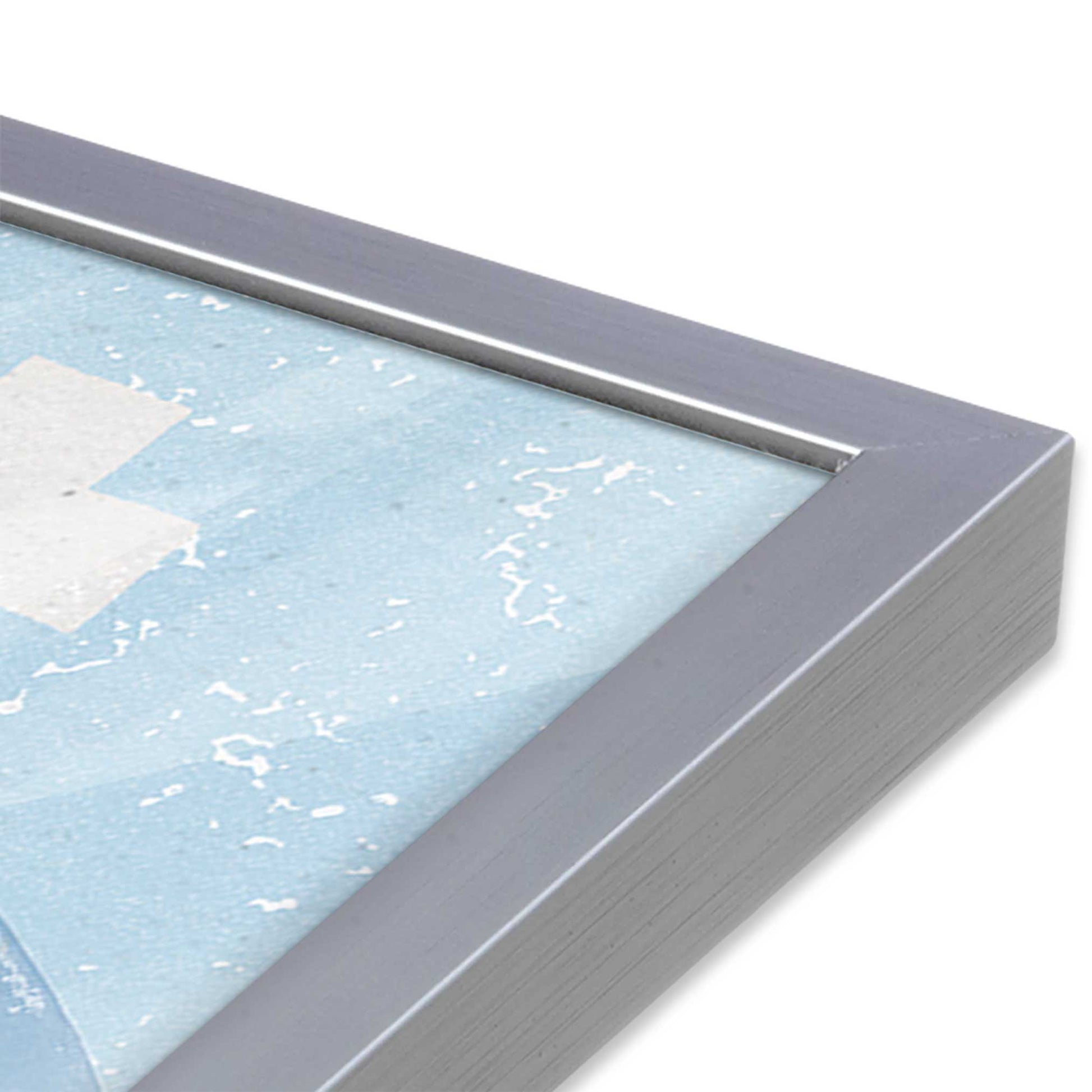 [Color:Polished Chrome], Picture of art in a Polished Chrome frame at an angle