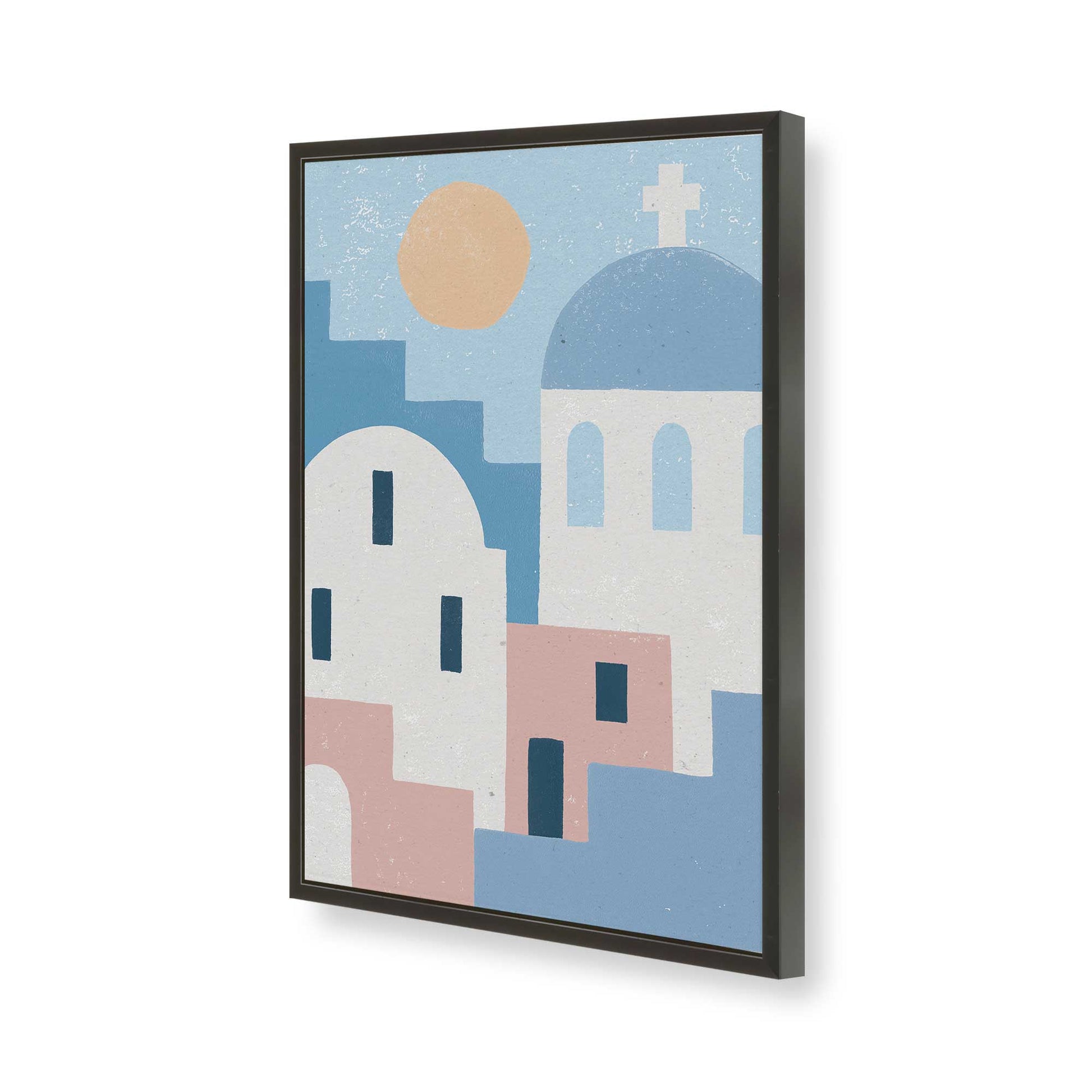[Color:Satin Black], Picture of art in a Satin Black frame of the corner